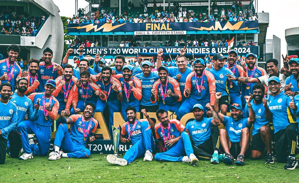 BansuriSwaraj's tweet photo. Stellar Performance,          Spectacular Win 

Proud Moment!!

#T20WorldCup2024  #T20WorldCup #indiawins https://t.co/P0pcC1NGIA