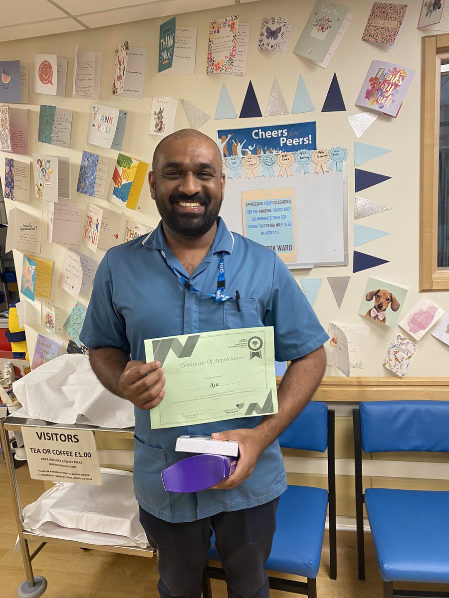 Congratulations to Aju … Daybrook ward Cheers for Peers winner this month… well deserved.. always willing to help and support … and always with a smile 😃 👏👏👏👏👏👏