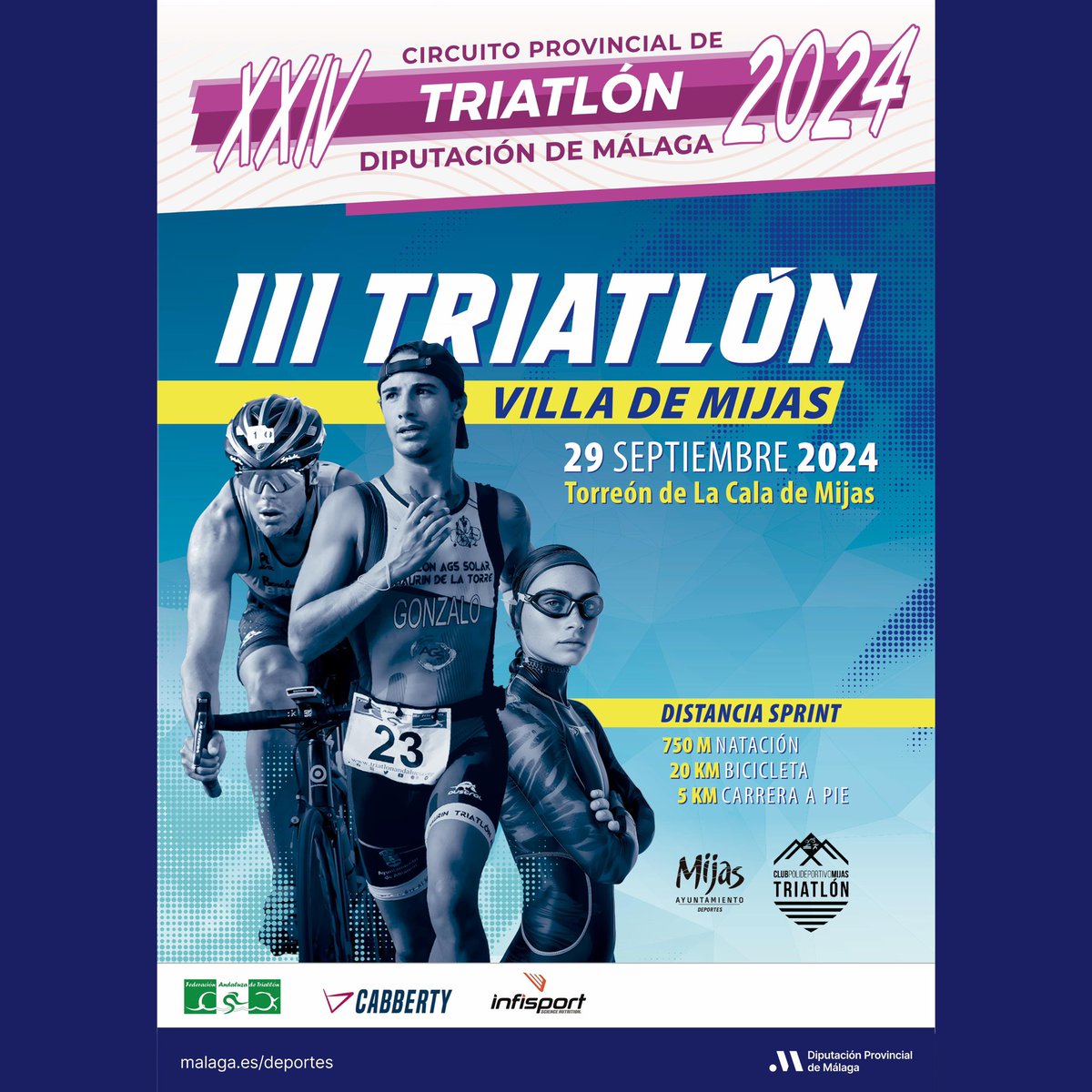 💣 ¡EL 15 DE JULIO, APERTURA DE INSCRIPCIONES PARA EL III TRIATLÓN VILLA DE MIJAS!

🏆 La prueba, está dentro del XXIV Circuito Provincial de Triatlón Diputación de Málaga 2024.

📅 El 29 de septiembre, tienes una cita en La Cala de Mijas, triatleta!

TE ESPERAMOS 🫵🏼