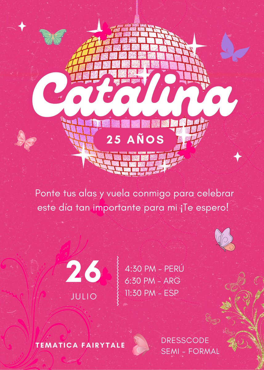 ㅤㅤㅤ
   ㅤㅤㅤ
ㅤㅤㅤ   ㅤㅤ𝐇𝐀𝐏𝐏𝐘 𝐁𝐈𝐑𝐓𝐇𝐃𝐀𝐘 𝐓𝐎 𝐌𝐄
ㅤㅤㅤ   ㅤㅤ🥳🎉🥳🎉🥳🎉🥳
ㅤㅤㅤ                   Viernes 26 de Julio
ㅤㅤㅤ  
ㅤㅤㅤ   ㅤㅤ