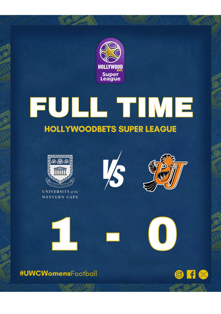 UWCFootball's tweet photo. FULL TIME
3⃣+ points and a cleansheet at home! A goal in the 25th minute by our Captain, Amo Motau led us to glory 🤩.
WELL DONE BLUES!!
#UWCWomensFootball https://t.co/lOFWcnUpu1