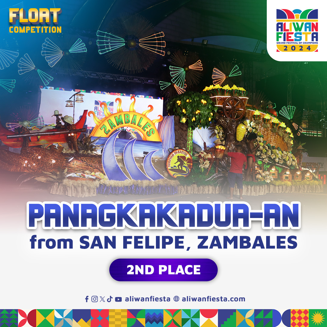 aliwanfiesta's tweet photo. Let's give it up for the Float Competition 3rd place, Republica Filipina- Fiesta Republica from Malolos, Bulacan, and 2nd place, Panagkakadua-an from San Felipe, Zambales! #AliwanFiesta #AliwanFiesta2024 https://t.co/lIVDT3C6qy