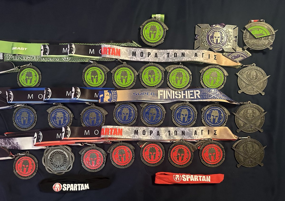 KLesnansky's tweet photo. What half a year of being a season pass holder has meant to me. 8 weekends of fun in rain mud sun hanging with fellow #spartanracers #dohardshit #spartanrace https://t.co/qFEdCpwHtH