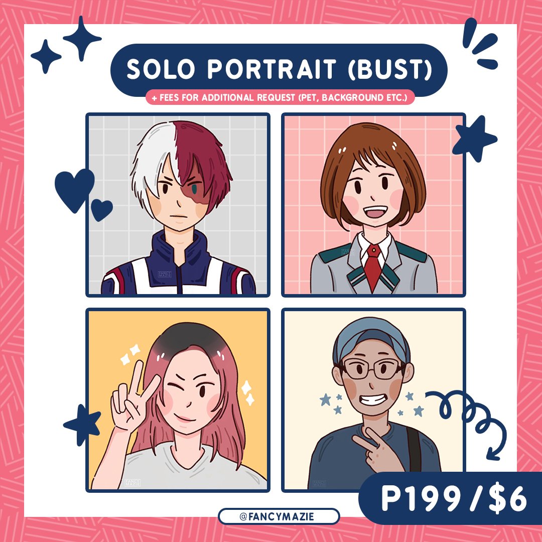 fancymazie's tweet photo. ✏️ category: solo portrait, couple portrait, solo doodle, pet portrait https://t.co/GEXvmqqdd9