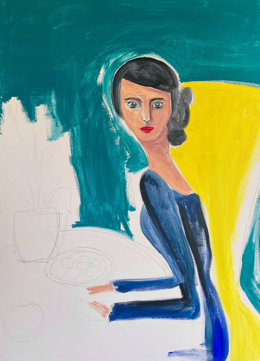 SanMcEduArt's tweet image. The fruit of my visit to London… 

#painting #Studioartist #modernart