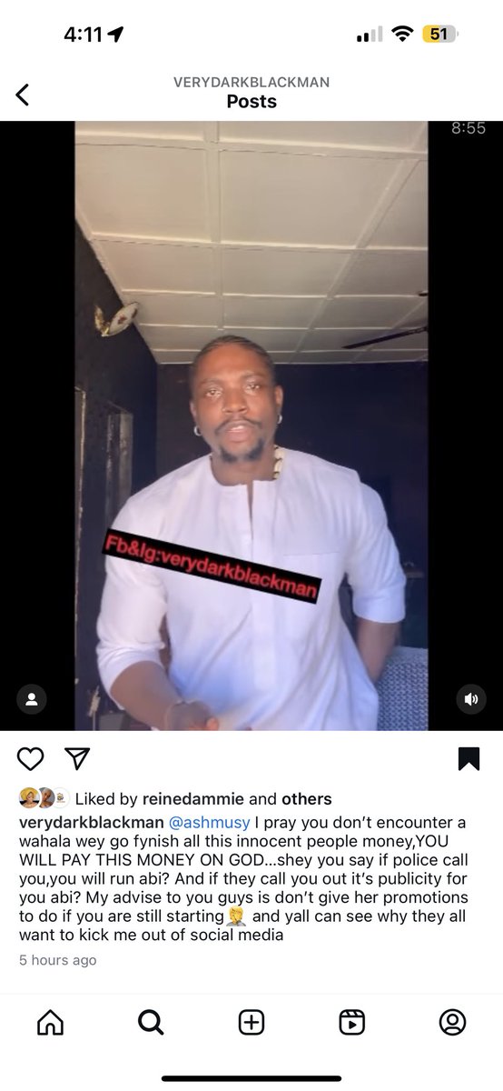 dammiedammie35's tweet photo. So VDM called out Ashmusy this morning for collecting N1million from someone for advert since 2months plus and then asking for more money after 2 months before she can do the job or the client should leave the 1M for “fine girl”. Few hours later, she refunded the money😭😂

Video in the thread if you’re interested 👀