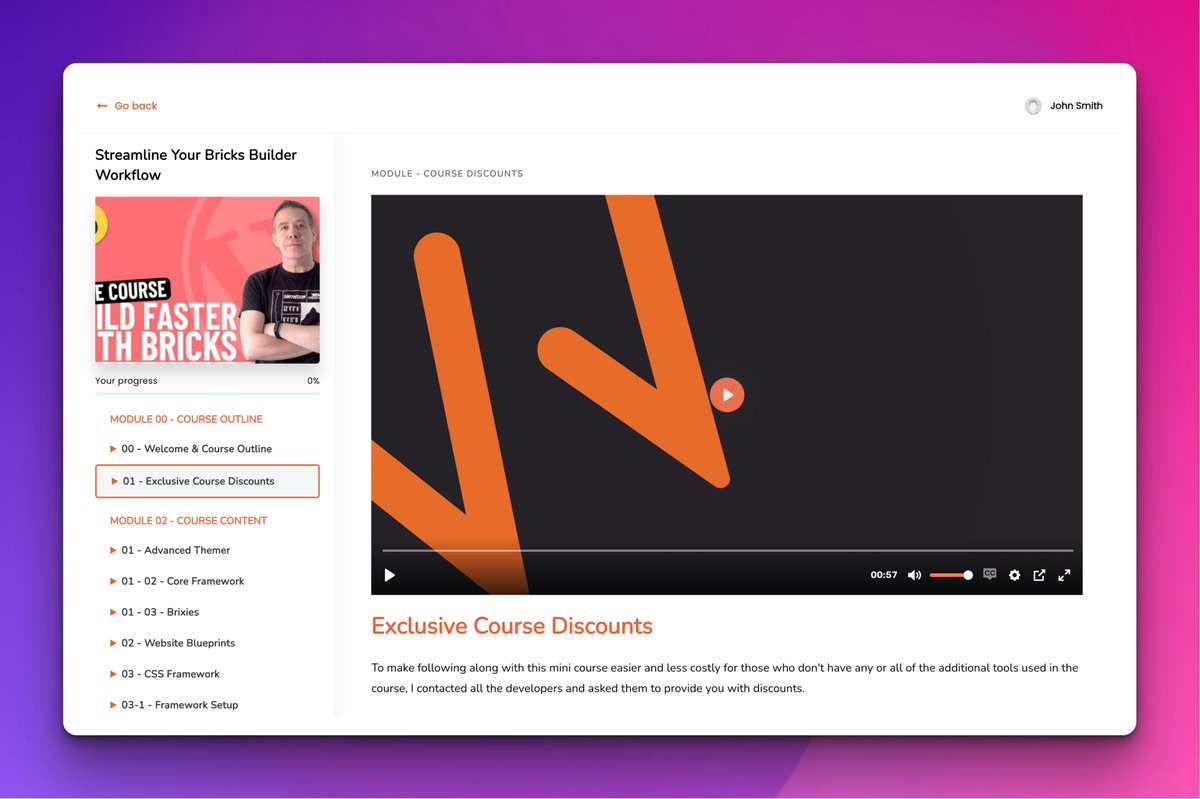My FREE Bricks Builder mini-course is nearly complete and ready to launch. It will include exclusive discounts for many of the tools used in the course. :)