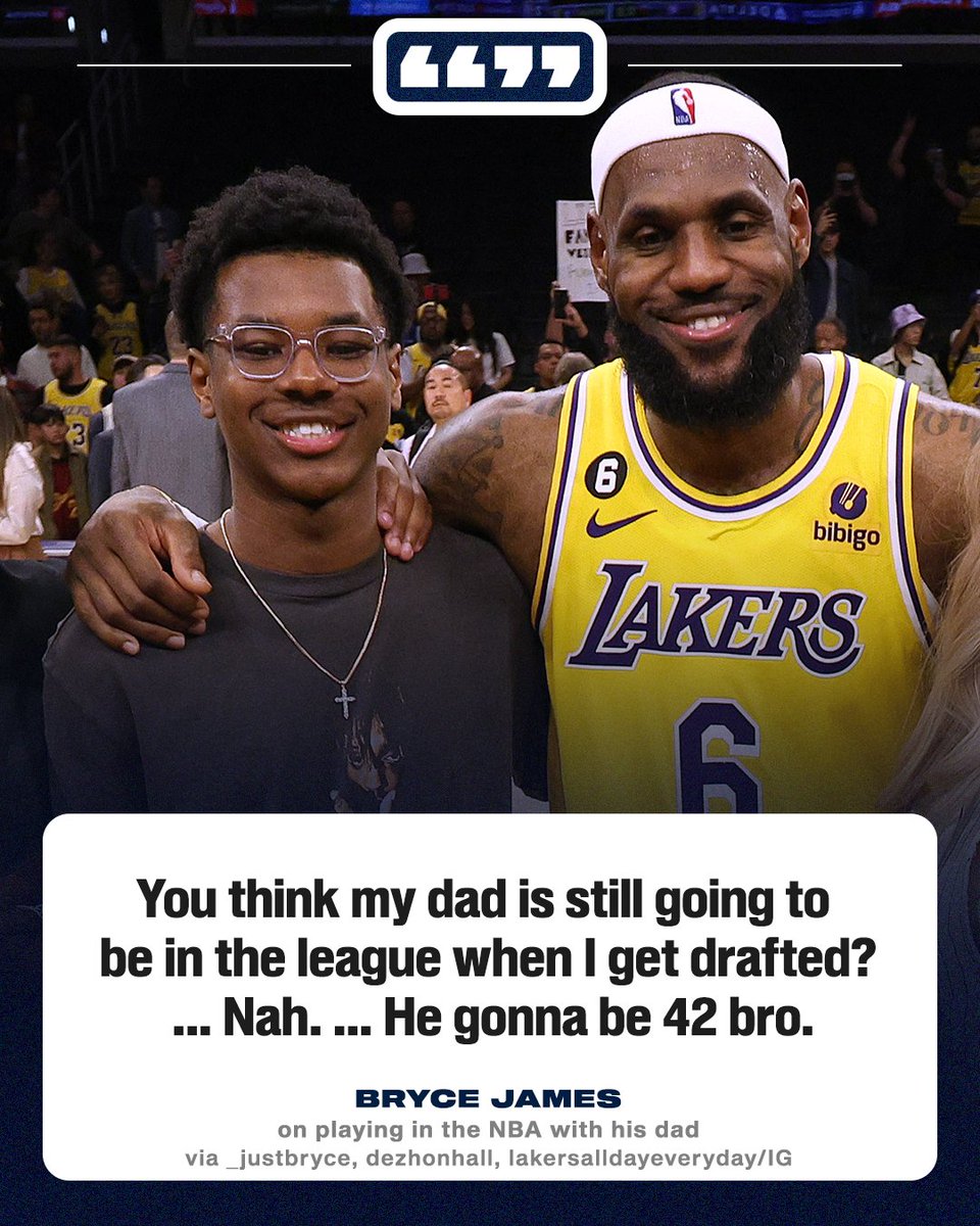 ESPNNBA's tweet image. Bryce doesn't think he's going to be able to play in the NBA with LeBron 👀