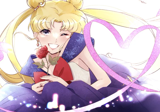 お誕生日おめでとう#月野うさぎ生誕祭2024#ちびうさ生誕祭2024#セラムンイラスト部#銀河一可愛い親子 