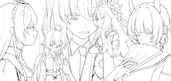 これはキヴォトスの有力者たちの絵 