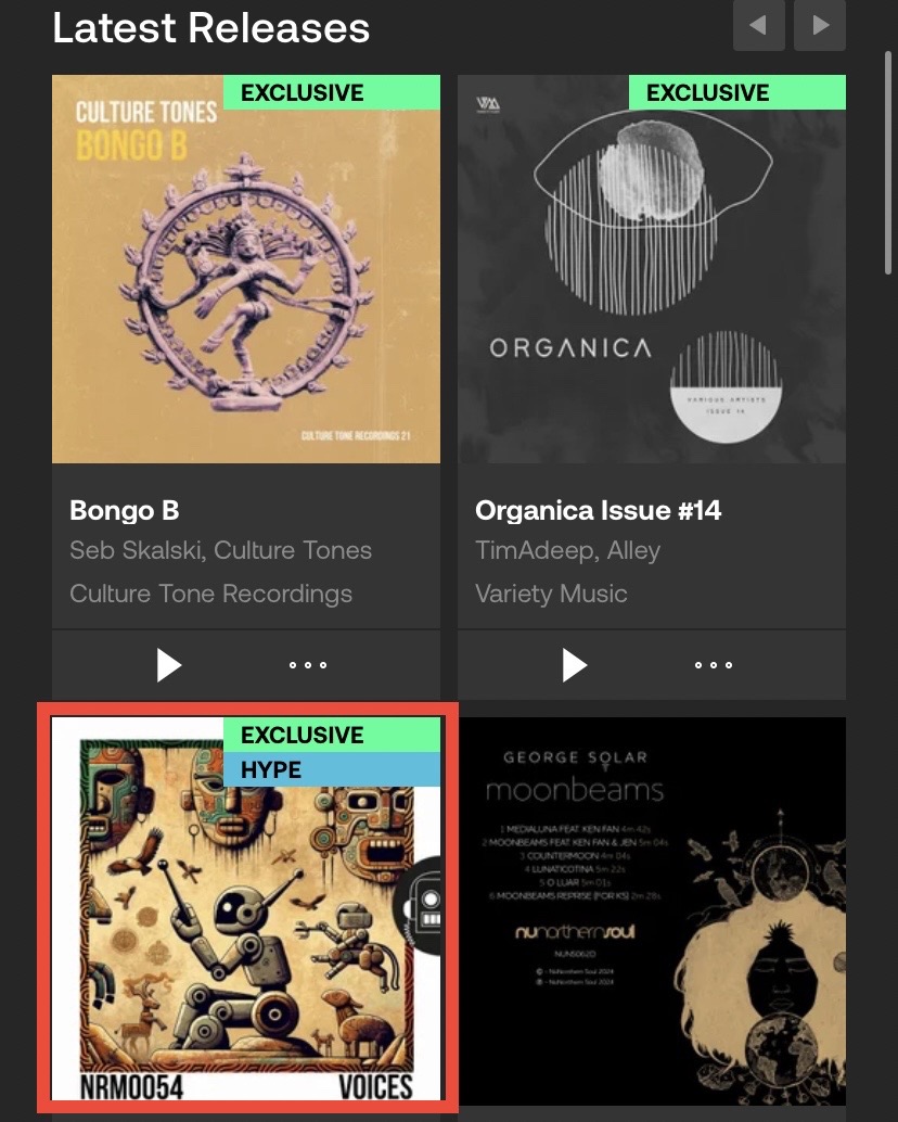Have you heard the Voices EP yet?🔥 I’m beyond excited to announce that the Voices EP has been featured on <a href="/beatport/">Beatport</a>! 🎉 Huge thanks to Beatport and to all of you for your incredible support.
i.mtr.cool/ynmmjbekae
#organichousemusic  #afrohouse #melodichouseandtechno