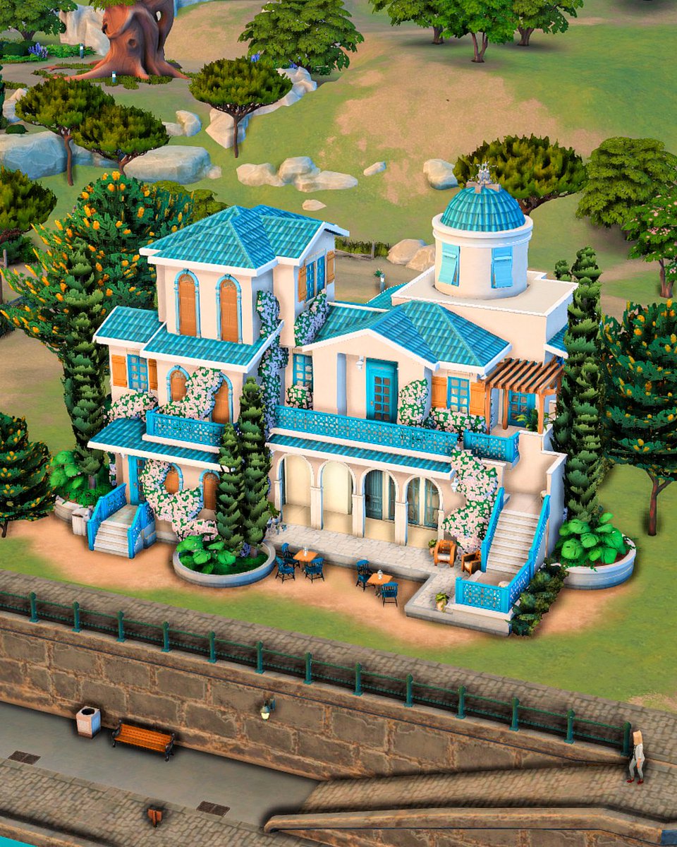 create4sims's tweet photo. I built a Greek inspired house in Tartosa and I had so much fun doing this style for the first time 🌿
#thesims4 #sims4 @TheSims https://t.co/hKJ0SspdBi