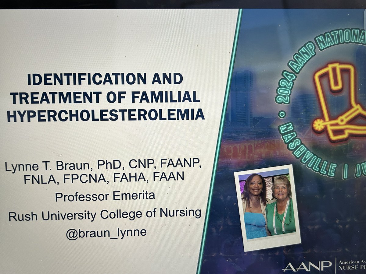 Lynne Braun, PhD (@braun_lynne) on Twitter photo Enjoyed giving this presentation on #FindFh to an enthusiastic audience at <a href="/AANP_NEWS/">AANP</a>. NPs are ideal clinicians to identify #FH in children & adults, treat or refer, and cascade screen. @TheFHFoundation <a href="/nationallipid/">National Lipid Association</a> <a href="/HeartNurses/">Preventive Cardiovascular Nurses Association</a> <a href="/avolgman/">AnnabelleVolgman MD</a> <a href="/gina_lundberg/">Gina Lundberg MD FACC FAHA</a> Enjoyed giving this presentation on #FindFh to an enthusiastic audience at <a href="/AANP_NEWS/">AANP</a>. NPs are ideal clinicians to identify #FH in children & adults, treat or refer, and cascade screen. @TheFHFoundation <a href="/nationallipid/">National Lipid Association</a> <a href="/HeartNurses/">Preventive Cardiovascular Nurses Association</a> <a href="/avolgman/">AnnabelleVolgman MD</a> <a href="/gina_lundberg/">Gina Lundberg MD FACC FAHA</a>