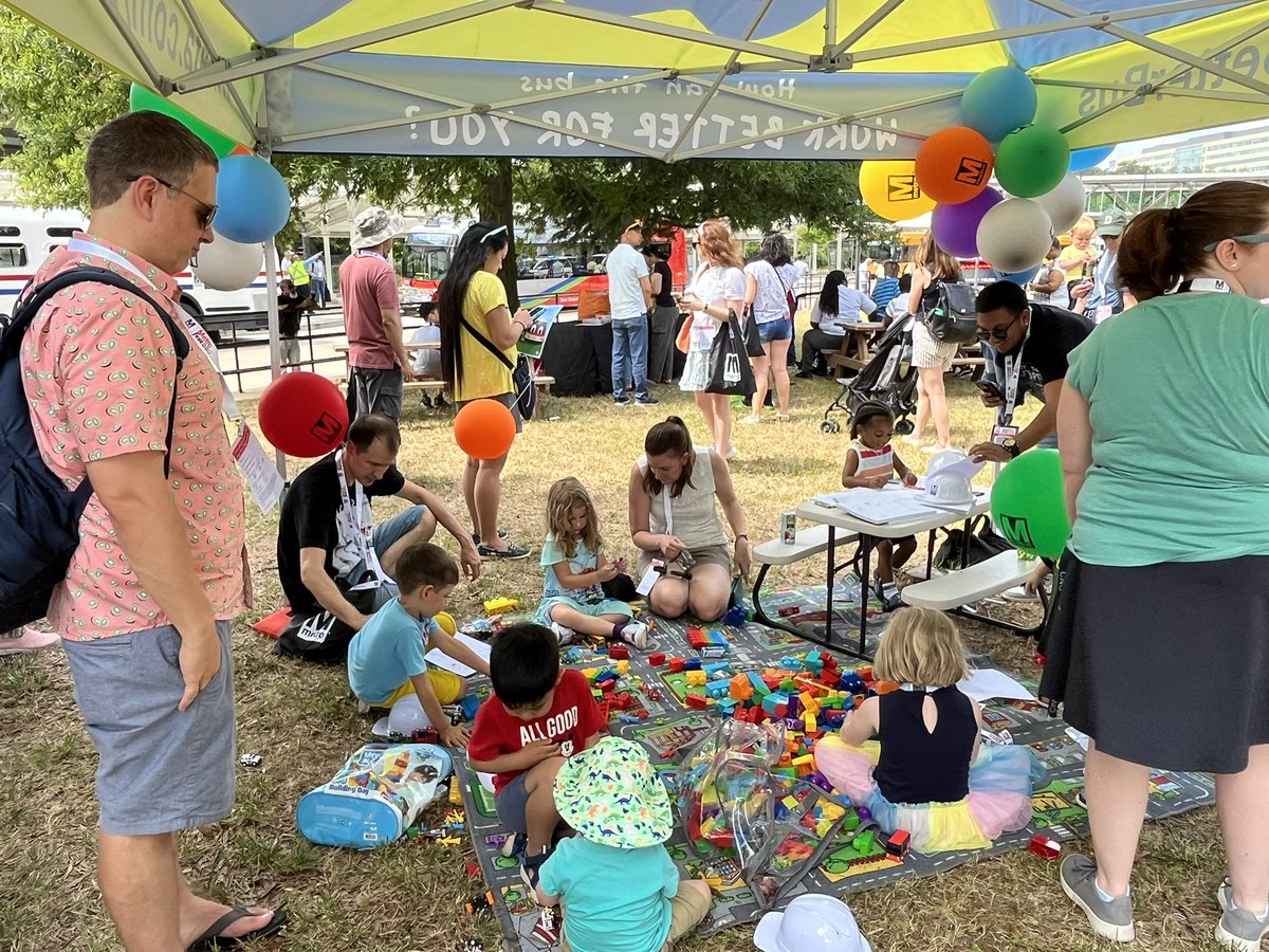 wmata's tweet photo. On this day 27 years ago, Franconia-Springfield station opened to the public! 🥳 Today, the station is PACKED for our first ever MetroFest! Join us until 2 p.m. for food and fun, and share your photos with us! More highlights to come 🎉 #wmata https://t.co/wfXoWhmdBC