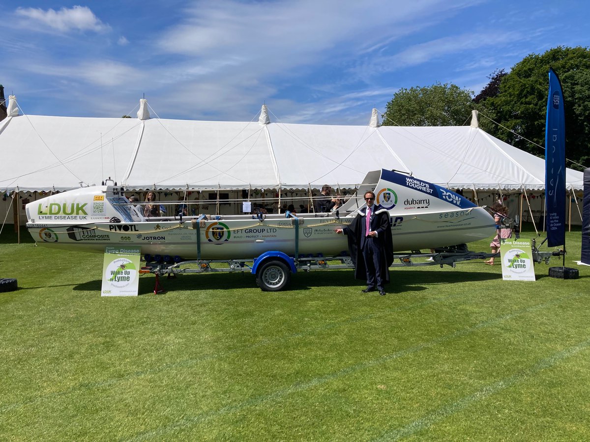 tlamjs's tweet photo. Great to have the @toughestrow transatlantic rowing boat raising money for @UKLyme at @StMarysCalne Founders’Day #WinYourOwnRace https://t.co/zgeVBSjgAN