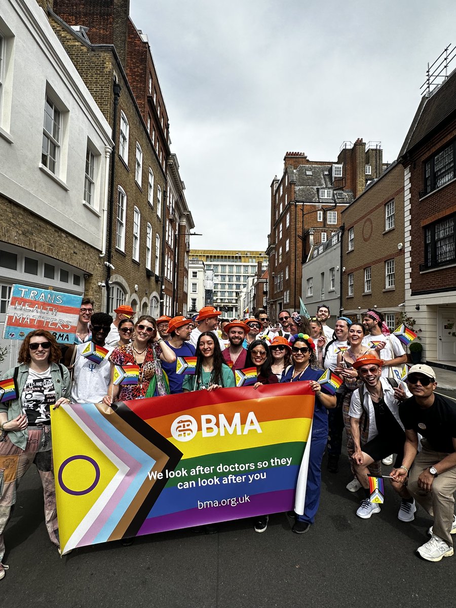 Today we celebrated LGBTQI+ doctors, colleagues, and patients across the NHS at #PrideInLondon. Were you there? Tag us in your pics <a href="/TheBMA/">The BMA</a>.