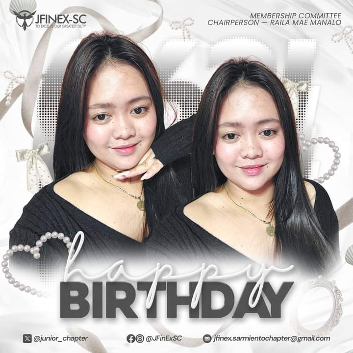 junior_chapter's tweet photo. 𝐇𝐚𝐩𝐩𝐲 𝐁𝐢𝐫𝐭𝐡𝐝𝐚𝐲 𝐭𝐨 𝐨𝐮𝐫 𝐌𝐞𝐦𝐛𝐞𝐫𝐬𝐡𝐢𝐩 𝐂𝐨𝐦𝐦𝐢𝐭𝐭𝐞𝐞 𝐂𝐡𝐚𝐢𝐫𝐩𝐞𝐫𝐬𝐨𝐧, 𝐌𝐬. 𝐑𝐚𝐢𝐥𝐚 𝐌𝐚𝐞 𝐌𝐚𝐧𝐚𝐥𝐨!🥳❤️

Check the full post here: https://t.co/FndA5ZJZdK

#JFinExSC
#ToExcellsOurGreatestDuty https://t.co/AP3KMEGgJS