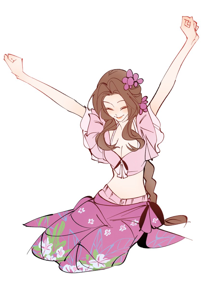 #aerith #FF7
很喜欢她这套泳衣 好可爱