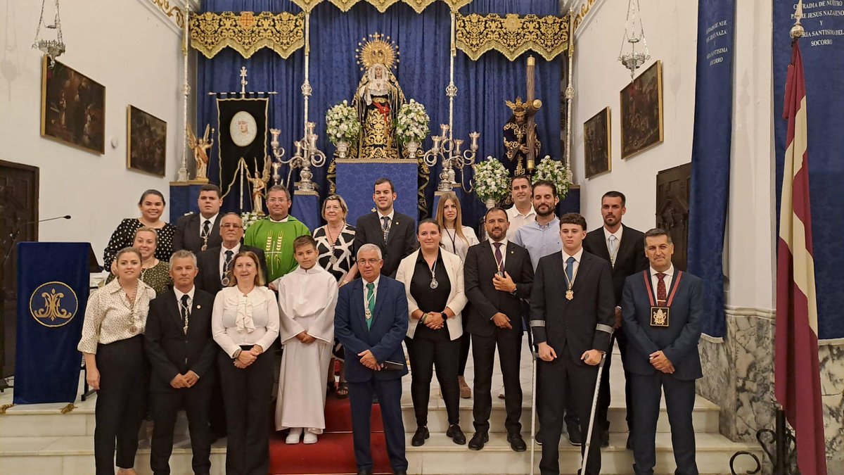 hersancru's tweet photo. El pasado 27 de junio acompañamos a la Hermandad de Padre Jesús y María Santísima del Socorro en el último día de Triduo de su titular mariana.

Agradecer su a su Hermana Mayor, Inmaculada Villegas y a todo su grupo la acogida, calidez y trato mostrado hacia nuestro grupo. https://t.co/POJbM5zeAB
