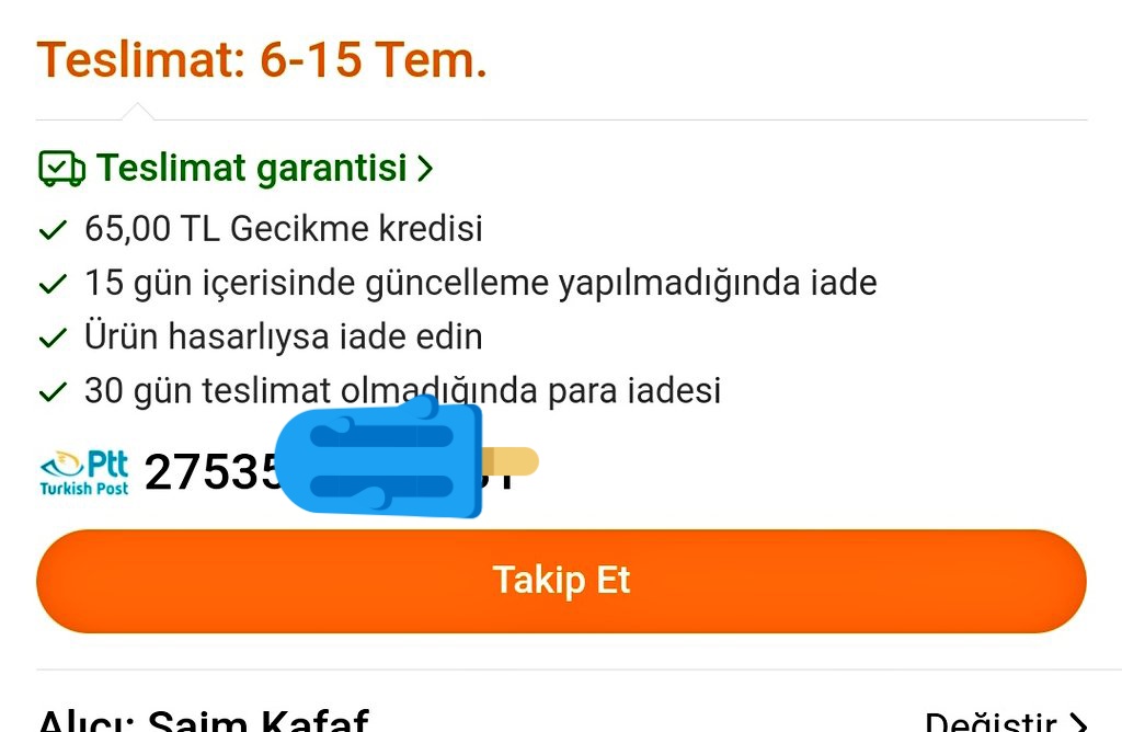 SKafaf's tweet photo. @cryptomoips @dayiekonomi PTT var malesef 🙁 3 siparişim hepsijetle geldi 1 haftada. Son siparişimde öylesine hızlandırma talep ettim, Ptt'ye verdiler 😂 https://t.co/8dTEtRTEHA