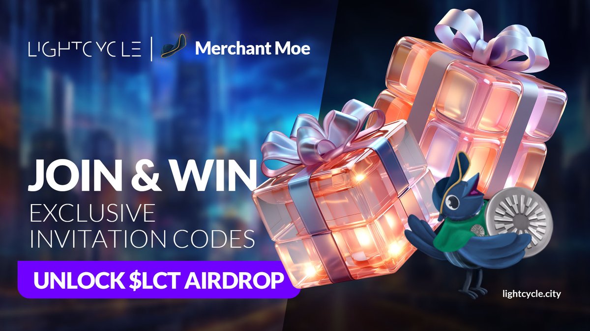 LightCycle_City's tweet photo. 🚀 LightCycle and @MerchantMoe_xyz  are teaming up to give away Radiance Miles invitation codes!

Don’t forget, the #STAKE2EARN feature is coming soon. Now’s the perfect time to join!

🪂Join &amp; Win: https://t.co/VigRtiR2Zq

$LCT #Airdrop https://t.co/F7QPrPF0Lm