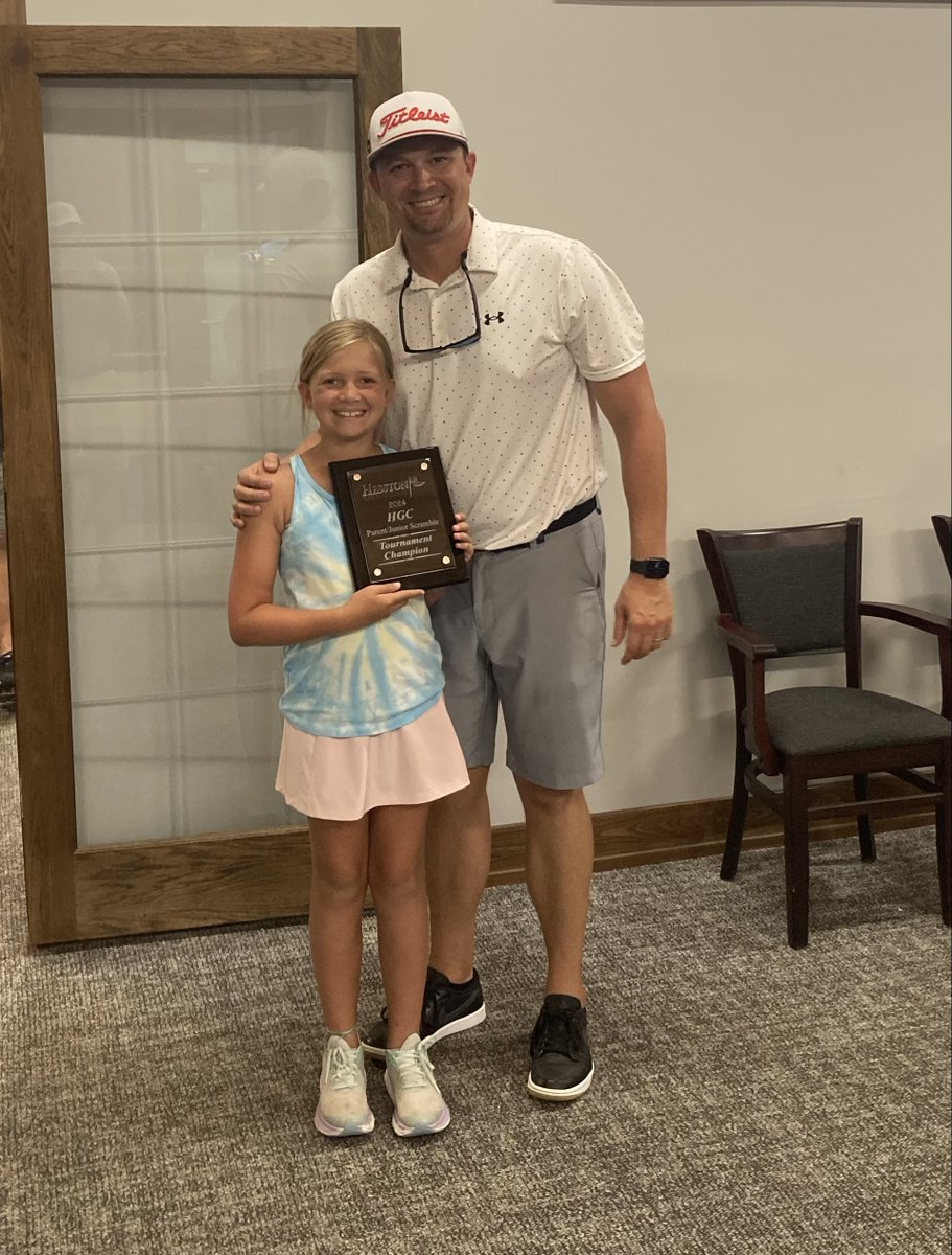GolfHesston's tweet photo. Photos from our Parent-Child Scramble Winners last night! #HGC #Scramble https://t.co/zgYqpiz3qR