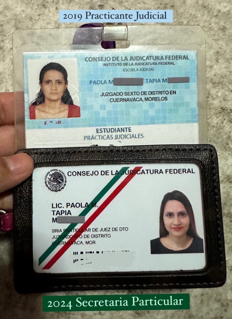 Ayer me entregaron mi primer credencial y recordé mi pequeña trayectoria en el PJF.
Hace aproximadamente 2 años tuve mi 1er nombramiento ✨
He sido Practicante Judicial, Técnica de Servicio B, Oficial Judicial C y Secretaria Particular ⚖️💜
(3 adscripciones, 2 circuitos)
