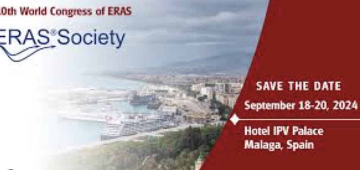 Bill Fawcett (@billfawcett) on Twitter photo With ~200 successful abstracts (incl ours with <a href="/RoyalSurrey/">Royal Surrey</a> emergency nurses <a href="/hmmnvic/">victoria hemmings</a> and A. Castro on Rib# ) for <a href="/ErasSociety/">ERASĀ® Society</a> 10th World Congress Sept. 18-20th in Malaga.
Do please join us for what will be another outstanding meeting expertly organised by <a href="/DL08OMD/">Dileep Lobo</a>! With ~200 successful abstracts (incl ours with <a href="/RoyalSurrey/">Royal Surrey</a> emergency nurses <a href="/hmmnvic/">victoria hemmings</a> and A. Castro on Rib# ) for <a href="/ErasSociety/">ERASĀ® Society</a> 10th World Congress Sept. 18-20th in Malaga.
Do please join us for what will be another outstanding meeting expertly organised by <a href="/DL08OMD/">Dileep Lobo</a>!