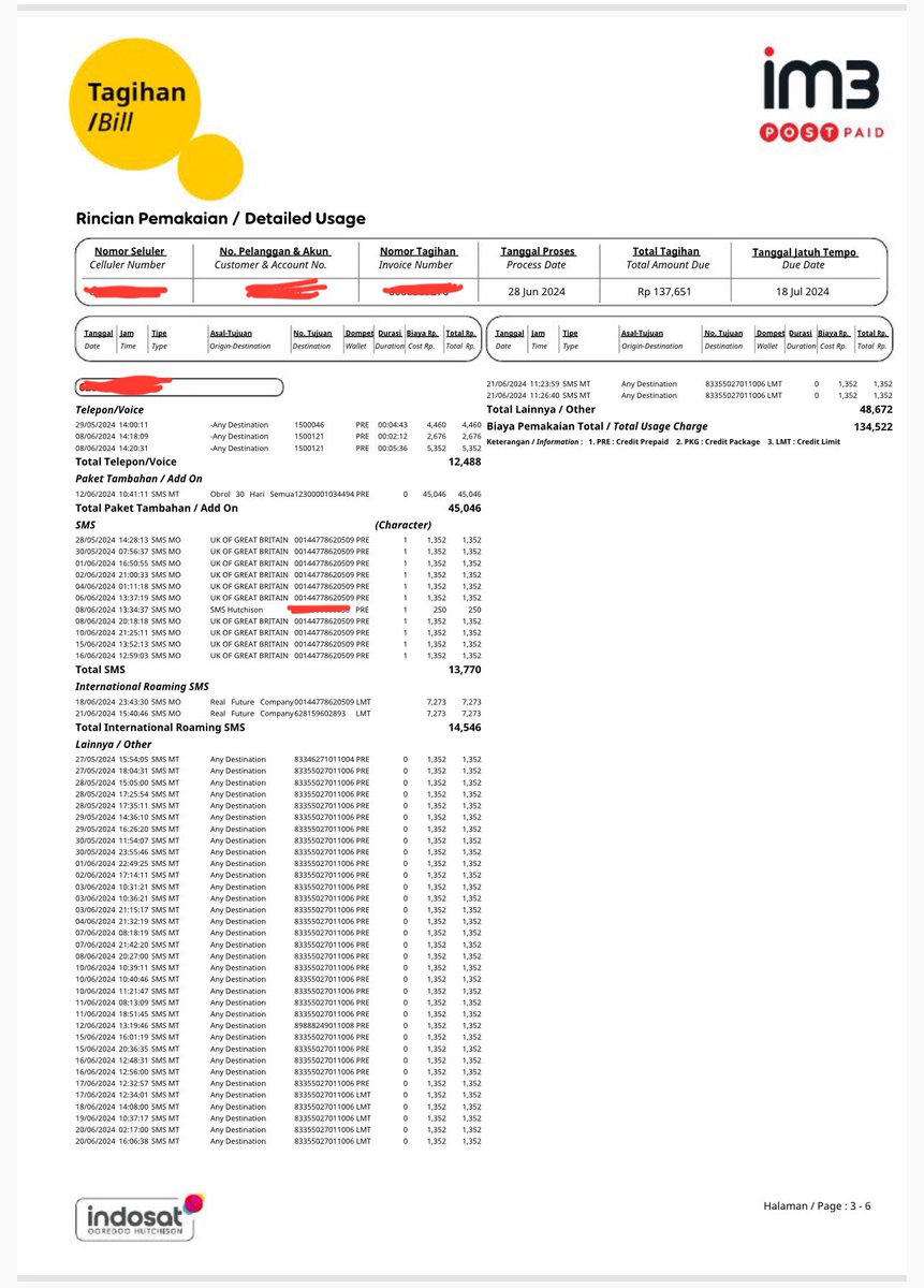 Hallo <a href="/indosat/">Indosat Ooredoo Hutchison</a> <a href="/IndosatCare/">Indosat Care</a>, apakah ini yang disebut kebocoran data?

Saya tidak pernah menggunakan SMS ke Britain dan Any Destination lainnya, apalagi NON CHARACTER atau 1 CHARACTER saja.

Kalau ini SMS PROMO yang bekerja sama dengan INDOSAT, kenapa SMS dibebankan ke Pelanggan?