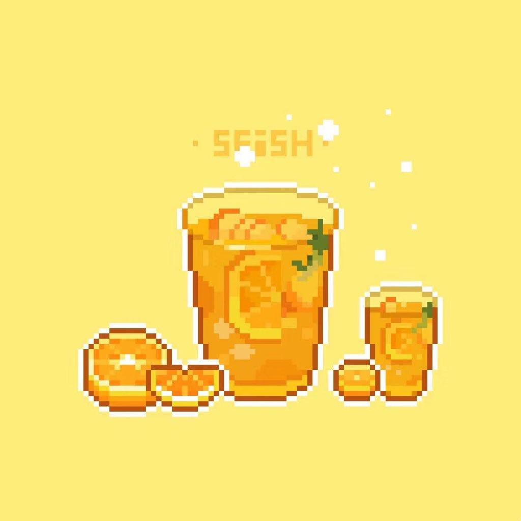 Would you like a glass of orange juice? Big glass, small glass!
#pixelart #ドット絵