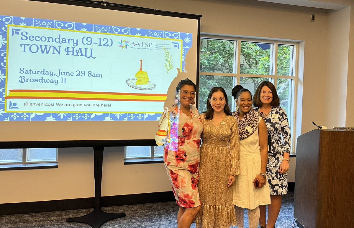 K-12 Town Hall!  <a href="/AATSPglobal/">AATSP</a> #aatsp24 <a href="/JennifferWhyte1/">Afro-Latina Teacher</a> <a href="/ProfeSra/">Parthena Draggett</a> <a href="/Amarilys4ever/">Amarilys F Heard</a>