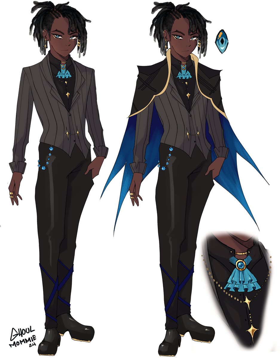 🧛🏿‍♂️----Reference sheet----🧛🏿‍♂️

INTRODUCING

Liger, Space Vampire, Ruler of 17 star systems, and currently on his way to Earth 😎 Looking forward to seeing you more soon

Art🎨 : #SpaceVampArt

Design 🪄: <a href="/Ghoulmommie/">Ghoul ♡ 18+ artist</a>