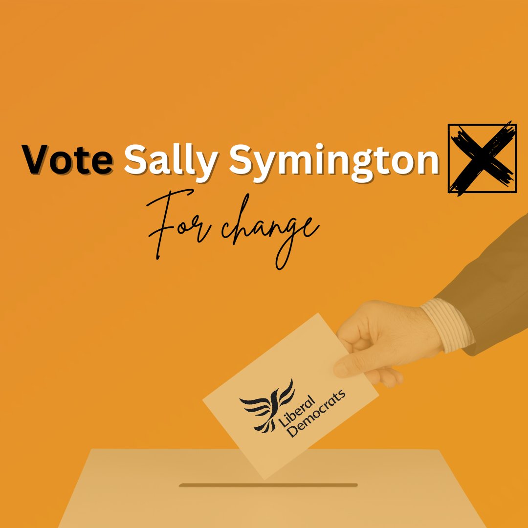 Election day is finally here! 🚀📅

Today is your opportunity for change. Please get yourself down to the polls with a voter ID.

I would love to be your next MP and deliver for our towns and villages on the NHS, our environment and the cost of living. 

➡️Vote Sally Symington!🗳️
