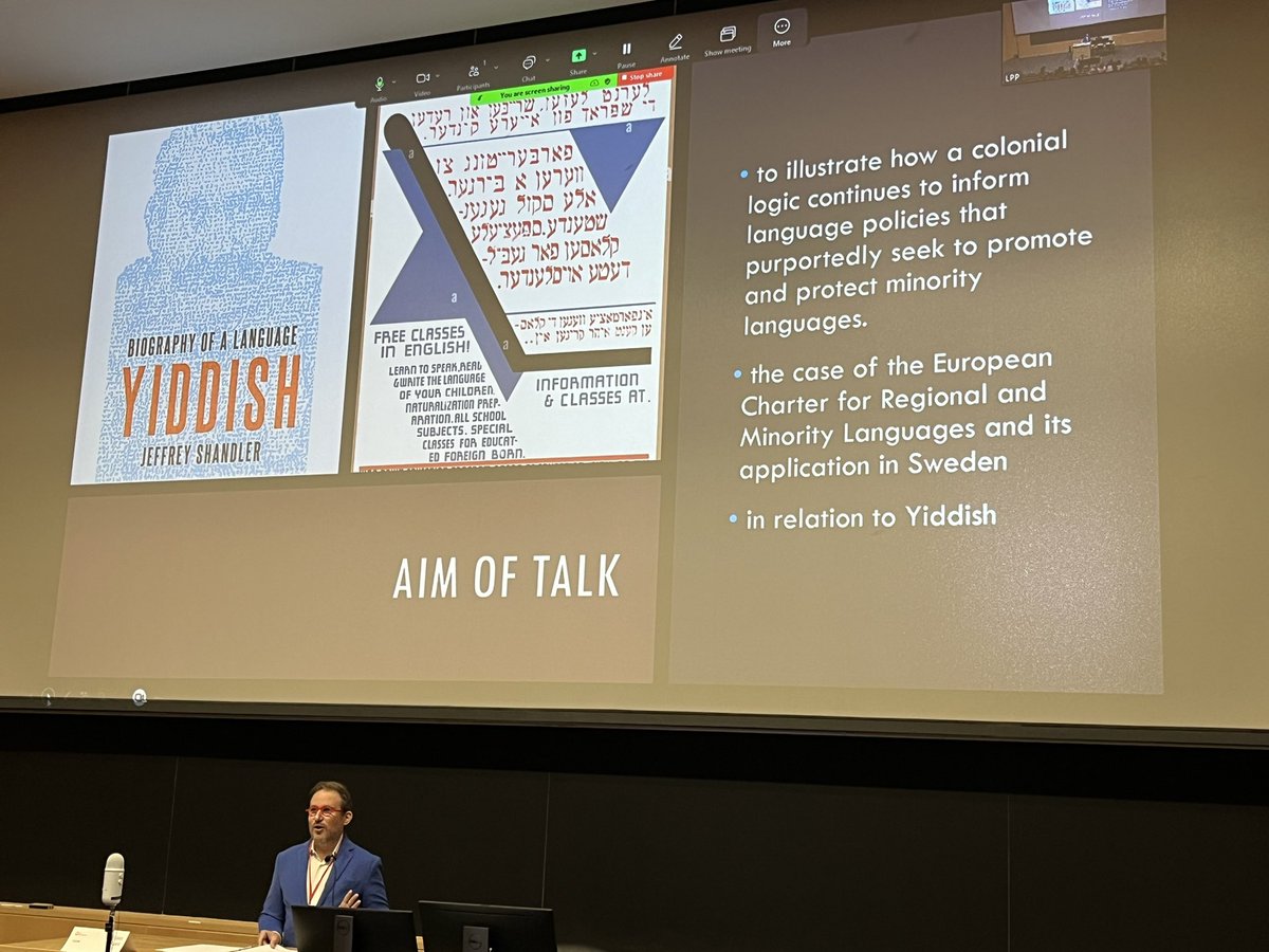 Ruth Kircher (@ruth_kircher) on Twitter photo Comprehensive, insightful, and extremely thought-provoking — @queertwit’s fantastic <a href="/LPPConference/">LPPConference</a> keynote about #MinorityLanguagePolicy with a focus on #Yiddish in #Sweden! #LPP #ECRML #discrimination #ColonialLogic #AffectiveResistance Comprehensive, insightful, and extremely thought-provoking — @queertwit’s fantastic <a href="/LPPConference/">LPPConference</a> keynote about #MinorityLanguagePolicy with a focus on #Yiddish in #Sweden! #LPP #ECRML #discrimination #ColonialLogic #AffectiveResistance