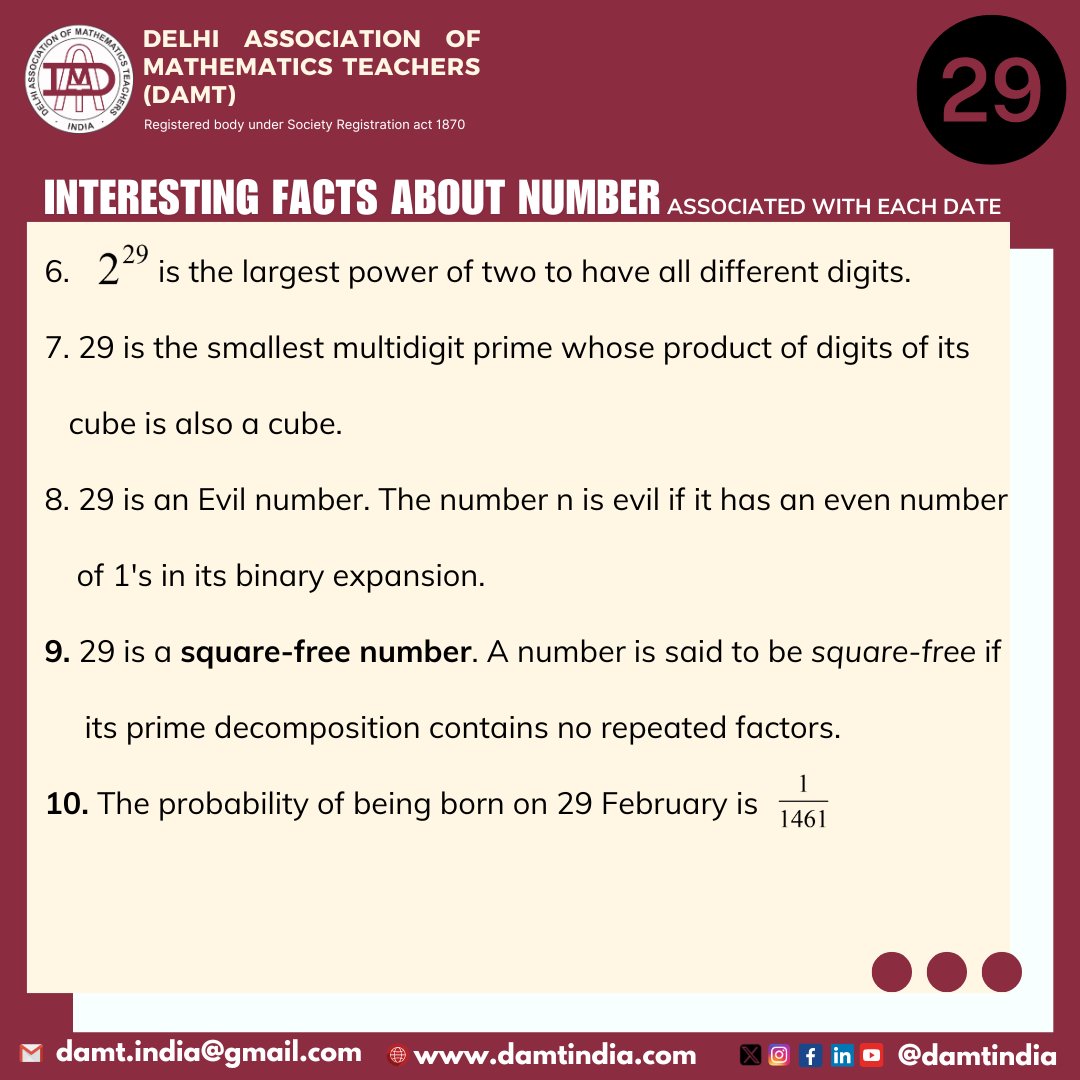 Delhi Association of Mathematics Teachers India tweet media