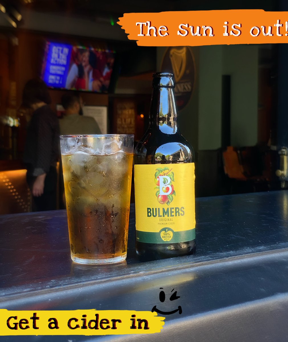 You read that right, the sun is back!! What better way to celebrate than with a refreshing Bulmers cider 🍎🍺
We’ll keep them flowing, just like we keep the music and energy flowing!

#oneills #mitchellandbutlers #cider #bulmers #sunshine #summer #goodtimes #drinks #pub