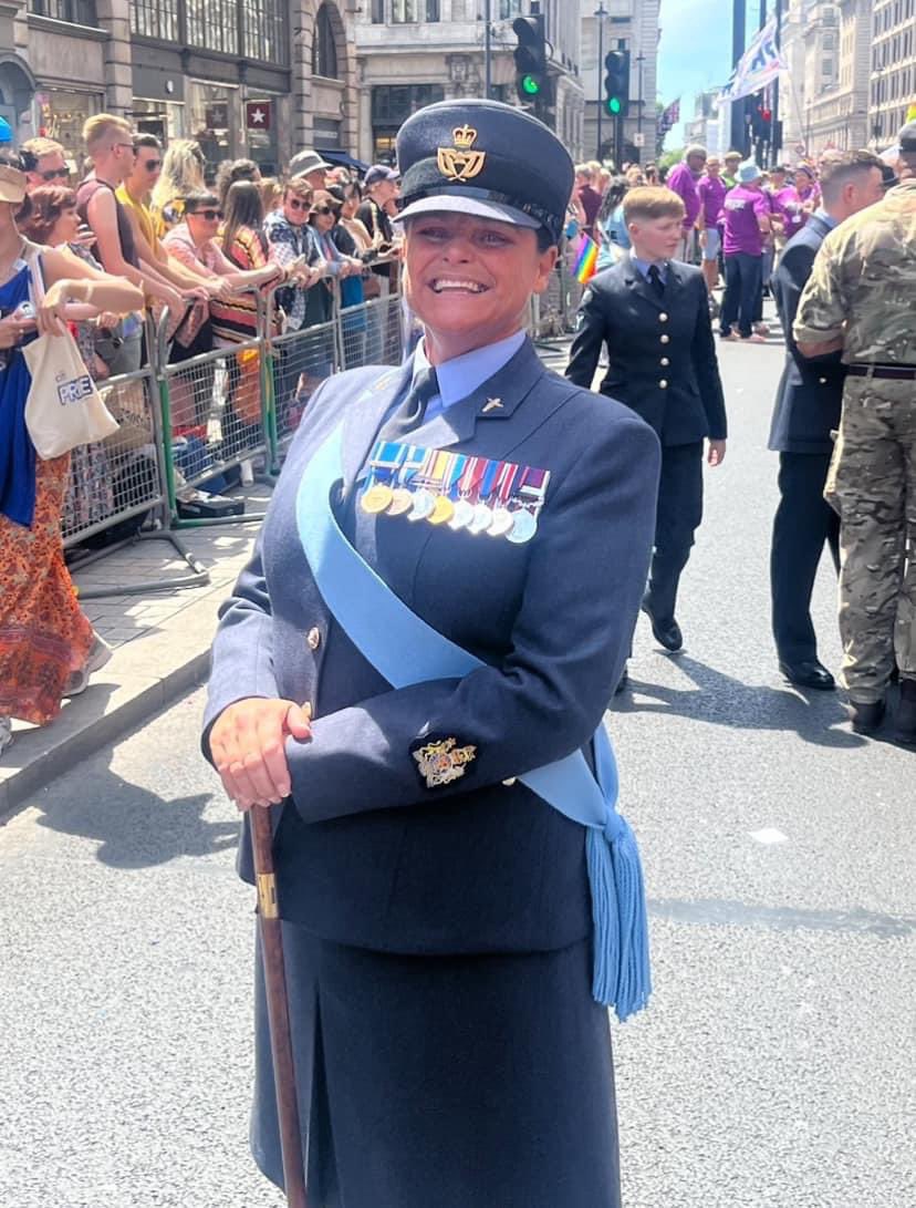 The epitome of selfless service.. <a href="/EmmaKerslakeRAF/">2 Group Command Warrant Officer</a> was at #Pride2024 representing the <a href="/RoyalAirForce/">Royal Air Force</a> &amp; <a href="/RAFMedServices/">RAF Medical Services</a> we are proud that she is part of our <a href="/RAFAssociation/">RAF Association</a> #Branch Nec Aspera Terrent