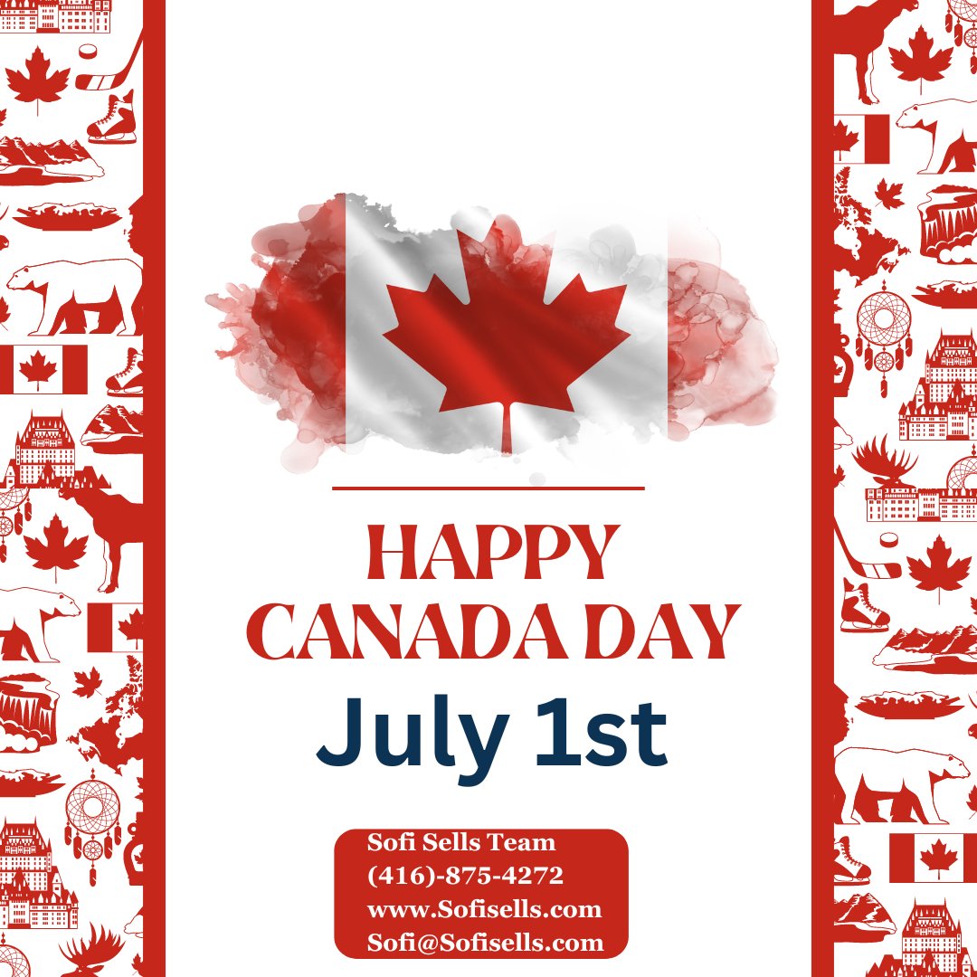 Happy Canada Day Long Weekend!!

Have a great and safe weekend celebrating with family and friends..

#CanadaDay #CanadaDay2024 #HappyCanadaDay #CanadaDayCelebration
#CanadianPride #CelebrateCanada #OakvilleRealEstate #GTArealEstate #BurlingtonRealEstate