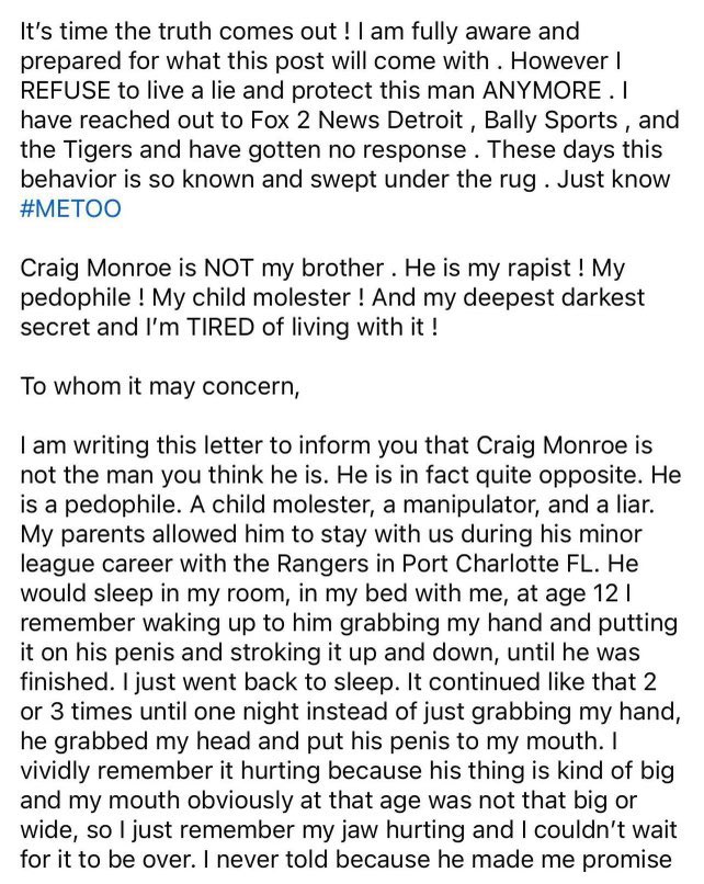 TigersJUK's tweet image. Oh Craig Monroe is finished.