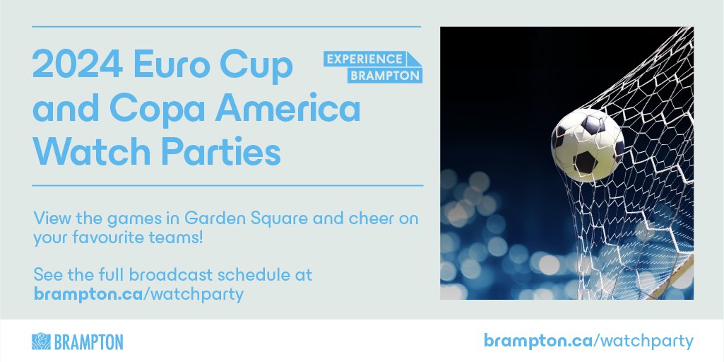 Exp_Brampton's tweet image. Join us TONIGHT at @GSqBrampton for #TeamCanada's match against Chile at 8:00 pm! ⚽🏆

Bring your lawn chair and grab some food from downtown businesses as we support our team in the 2024 Copa América. 🥳🇨🇦

Full broadcast schedule 🔗: brampton.ca/watchparty #CA2024