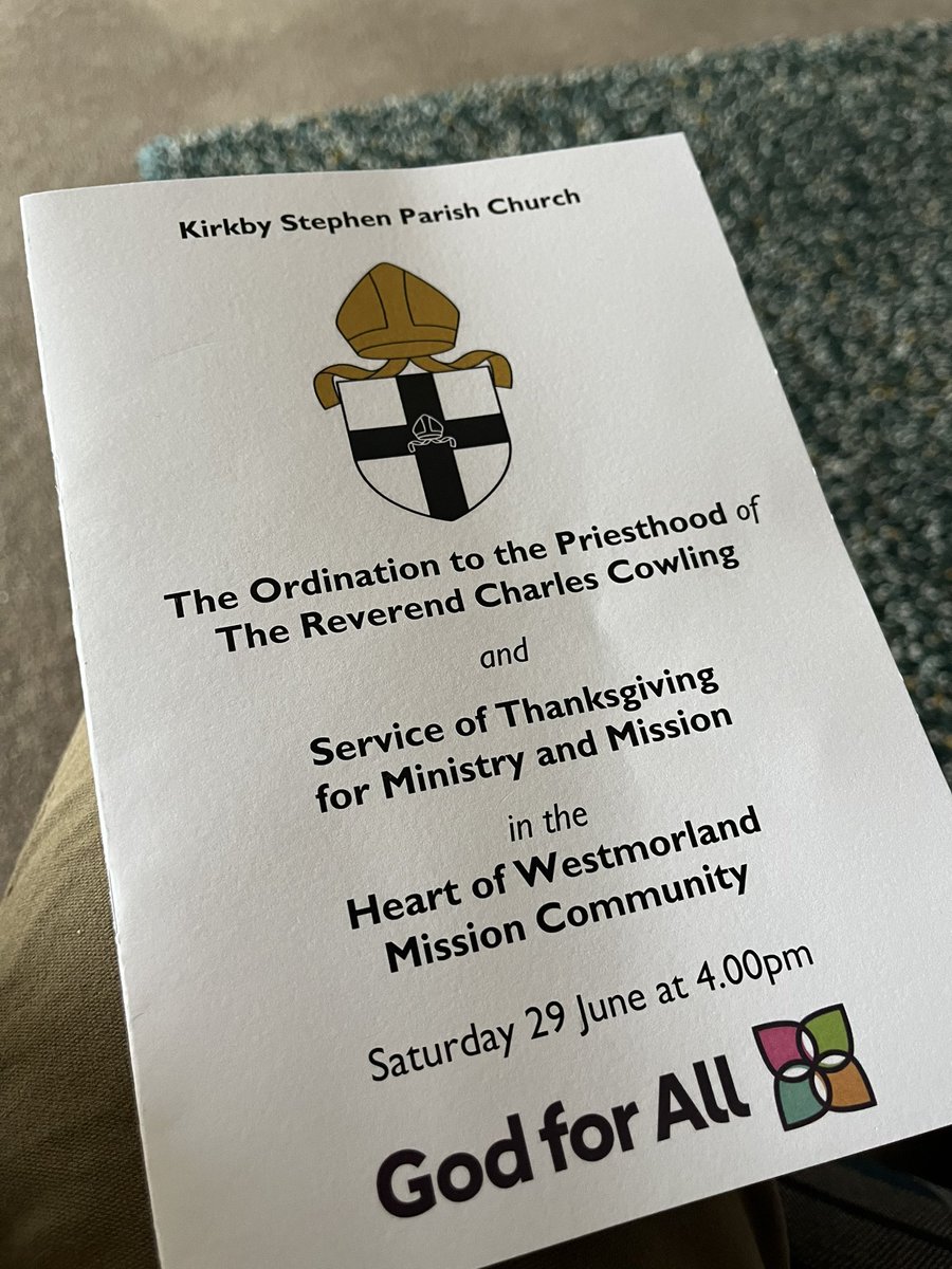 An absolute honour to attend the ordination to priesthood of <a href="/PMasterActuary/">Charles Cowling</a> at Kirby Stephen Parish Church.  So much service to the community. Lovely service.