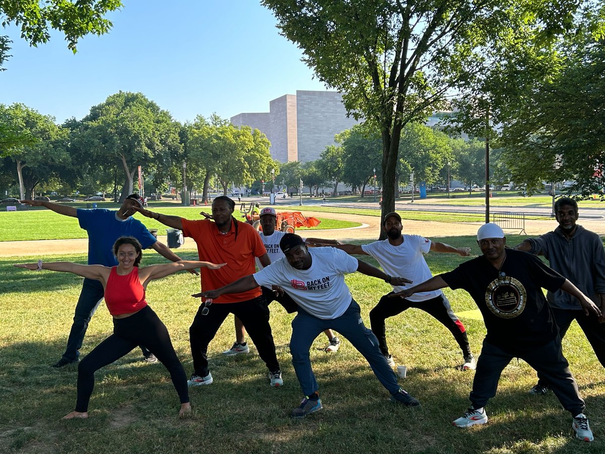We had some Yoga and Meditation on the National Mall in DC!
 
Our team came together for a peaceful morning of stretching, breathing, and connecting with nature. What a perfect way to end the week! Thanks to everyone who joined us in making today special.

#BackonMyFeet #BoMFDC