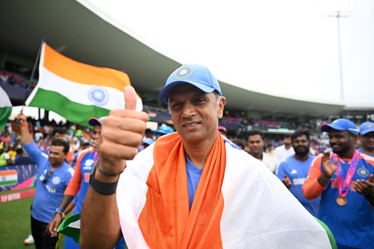 ICC's tweet image. One with the 🏆

#T20WorldCup #SAvIND