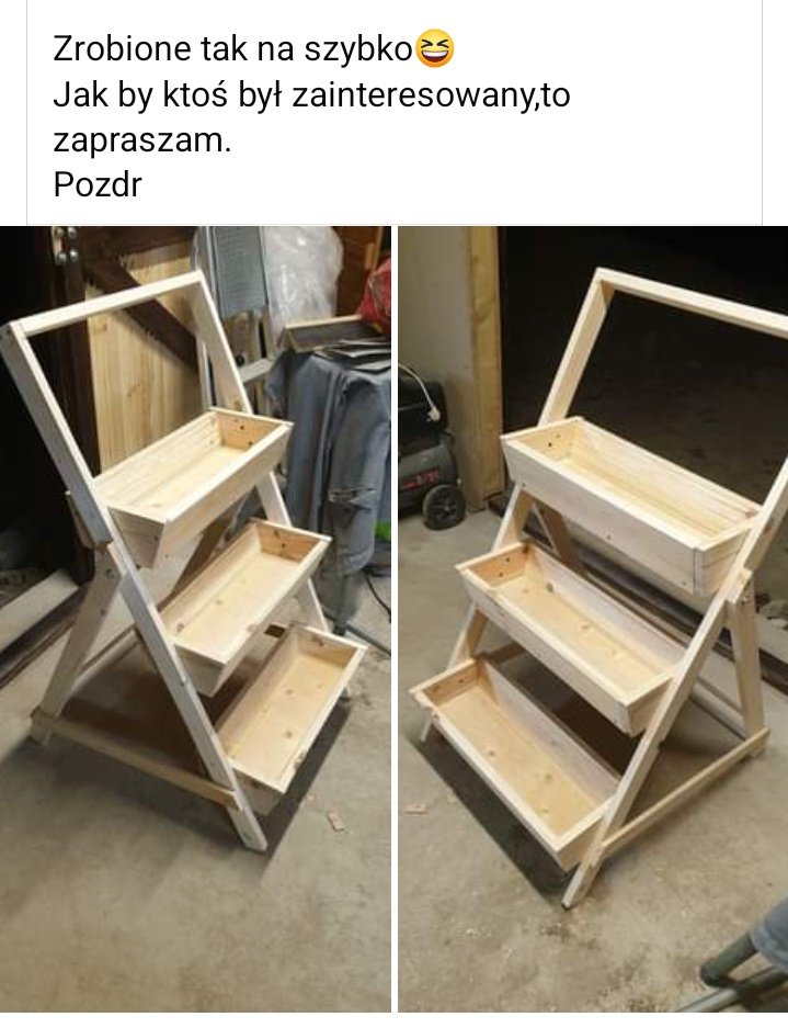 Moj tata robi takie śliczne stojaki na doniczki, bardzo lubi grzebać w drewnie a niestety mało kto to docenia i nie sprzedaje tego za dużo więc byłabym wdzięczna za rt i jakiś komentarz dla zasięgu moze komuś się spodobają albo będziecie chcieli cos personalizowanego ^^
