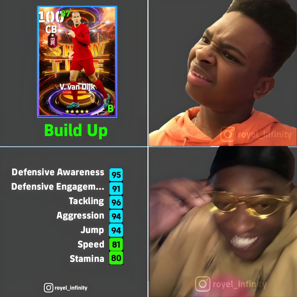 9ayemGaming's tweet photo. Special Skill: Fortress 
Show Time English League 23-24
Vvd Card 🤯🔥

#eFootball2024  | #royelinfinity https://t.co/Jb8y0JuCnq