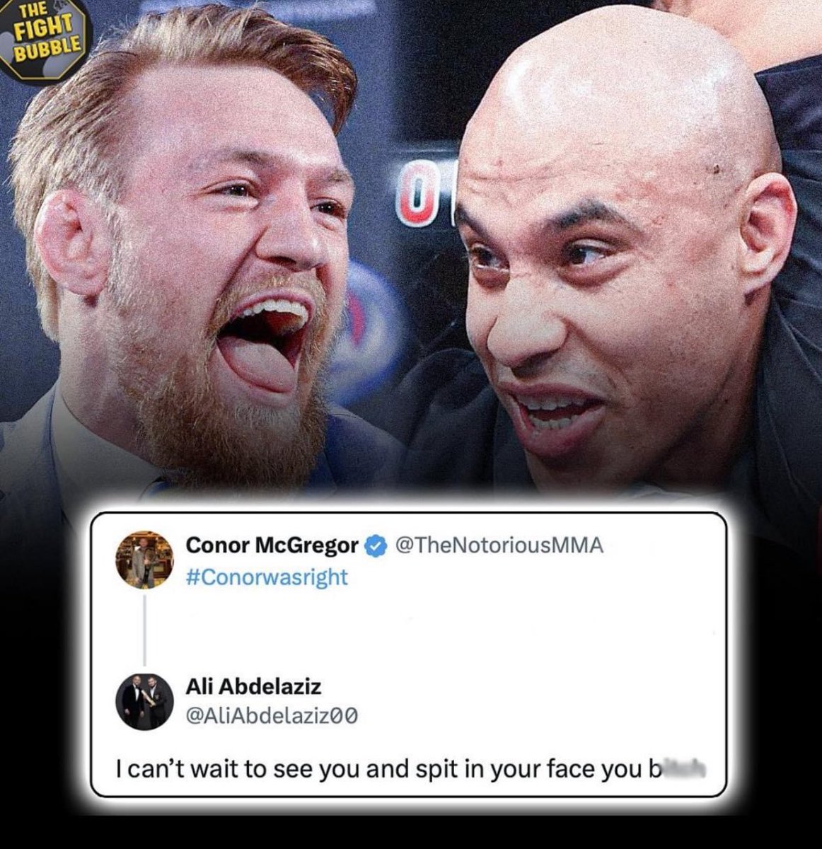 Paddy Pimblett (@ufcpaddy) on Twitter photo Ali you going to give <a href="/TheNotoriousMMA/">Conor McGregor</a> that hawak tuah you bald weirdo <a href="/AliAbdelaziz00/">Ali Abdelaziz</a> #UFC Ali you going to give <a href="/TheNotoriousMMA/">Conor McGregor</a> that hawak tuah you bald weirdo <a href="/AliAbdelaziz00/">Ali Abdelaziz</a> #UFC