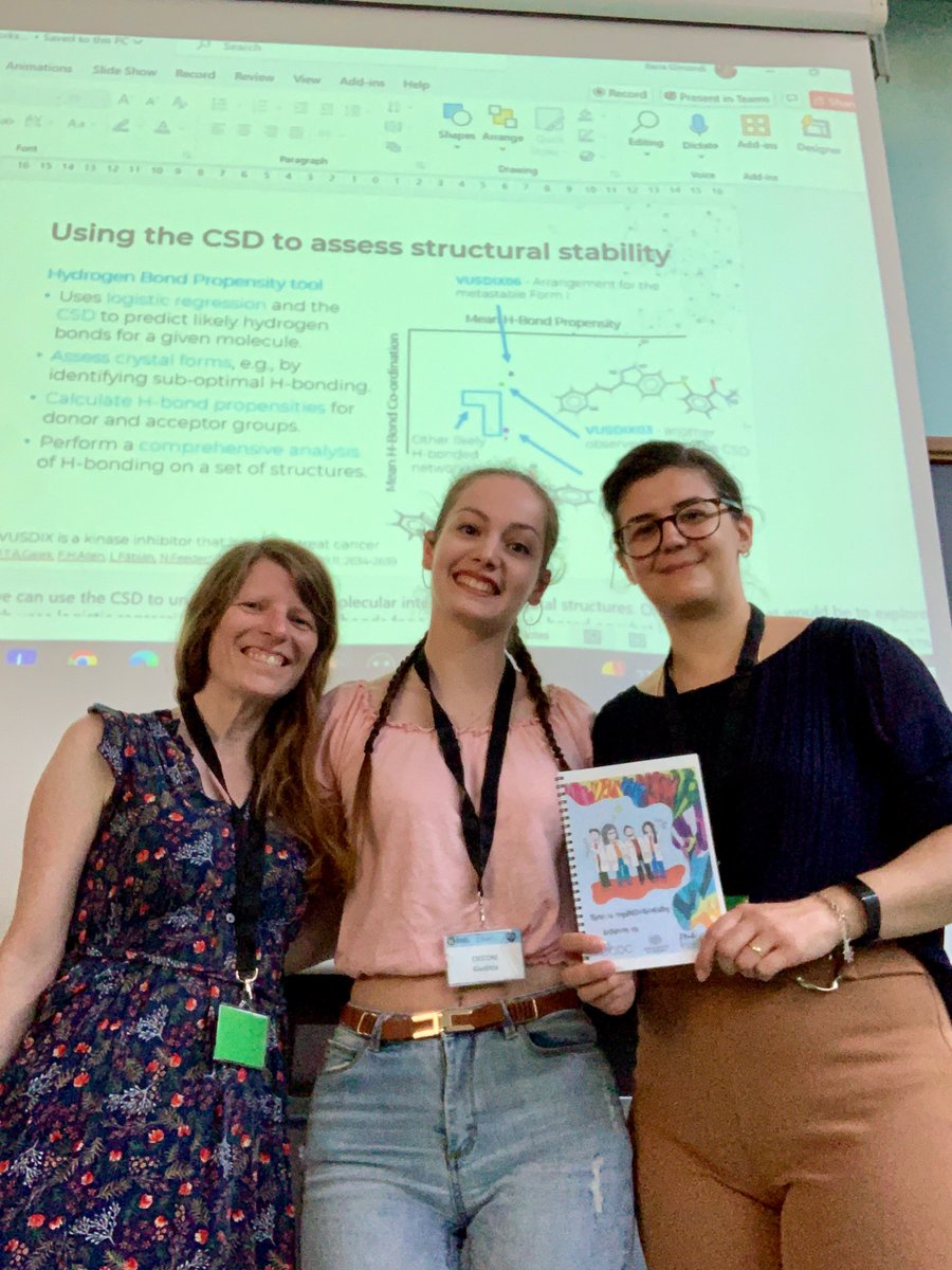 Giudi (@giudittacicconi) on Twitter photo This Thursday, in occasion of the #ecs9 in Nancy, I had the pleasure to meet in person Suzanna and Ilaria from the <a href="/ccdc_cambridge/">CCDC Cambridge</a> .
They held an amazing lecture, and we talked about my #ccdcengagementgrant project🧪📚 This Thursday, in occasion of the #ecs9 in Nancy, I had the pleasure to meet in person Suzanna and Ilaria from the <a href="/ccdc_cambridge/">CCDC Cambridge</a> .
They held an amazing lecture, and we talked about my #ccdcengagementgrant project🧪📚