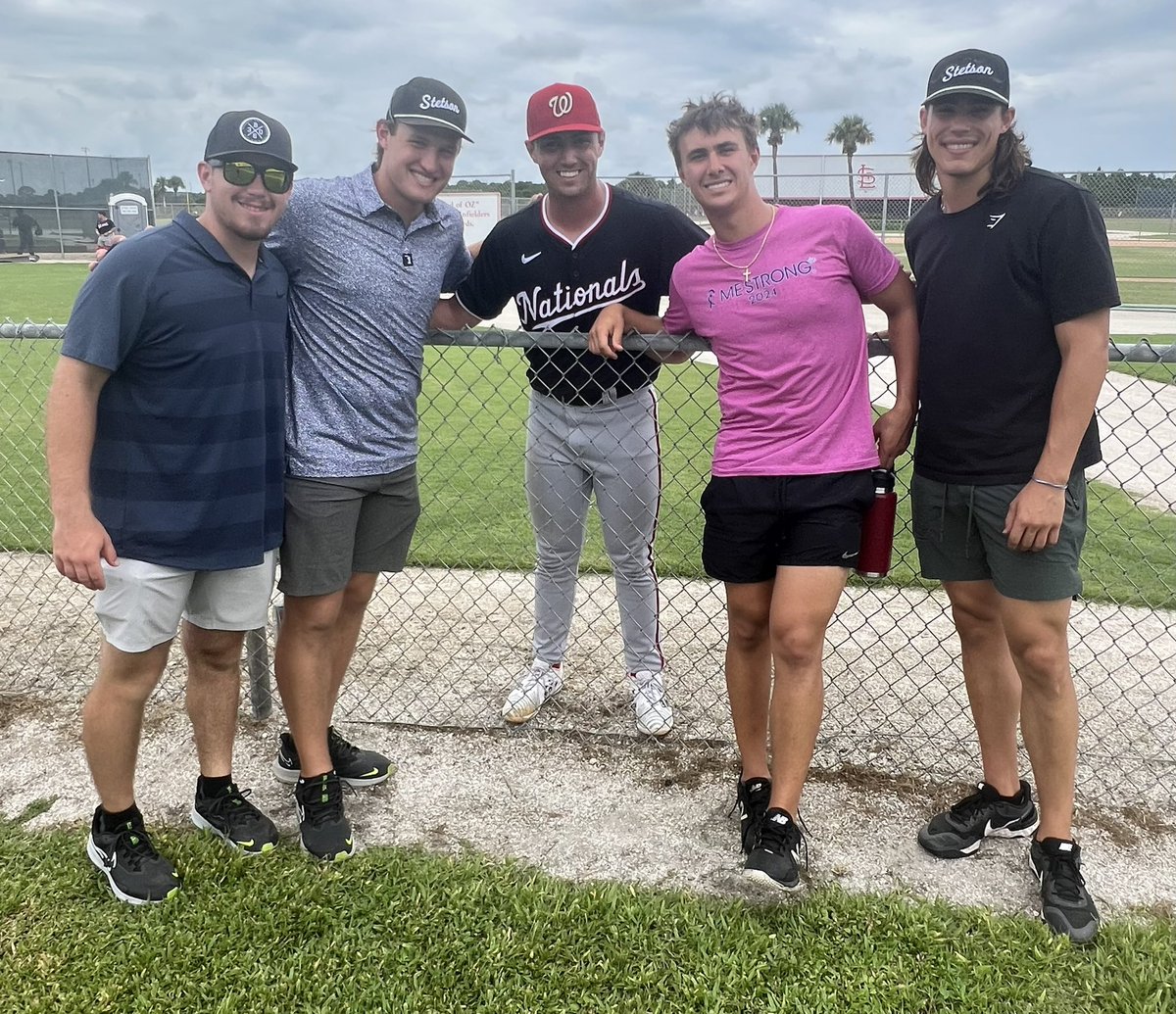 Reunion of <a href="/StetsonBaseball/">Stetson Baseball</a>  pitchers. 💚