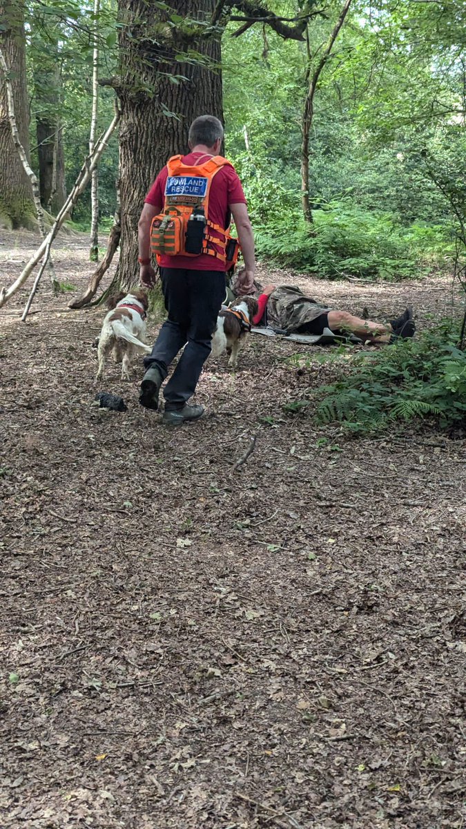Dad ran me and <a href="/kodasearchdog/">Trainee Search Dog Koda</a> together at training today. Dual search dogs at work. It was so fun! Koda got the first misper, I got the second and we both alerted dad at the same time for number 3! So I’m calling it a draw!