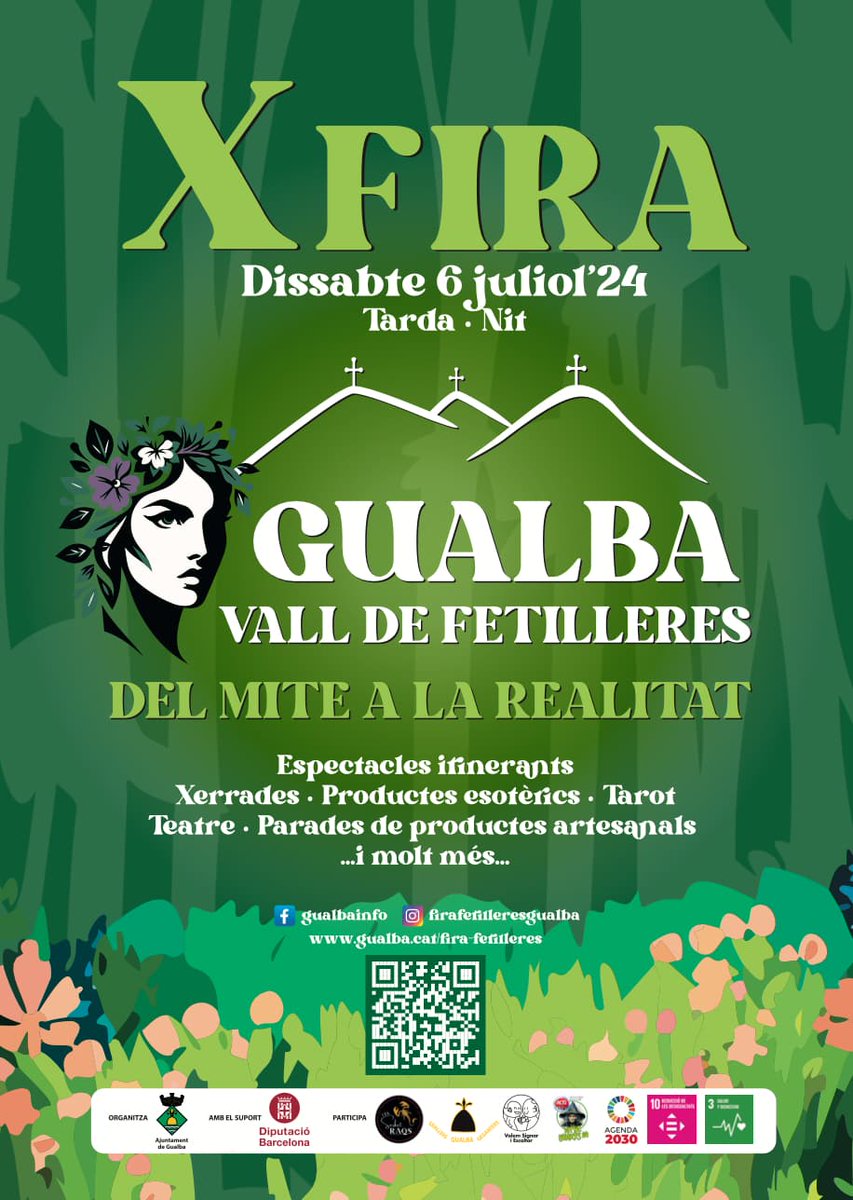 novagualba's tweet photo. La tarda/nit de dissabte 6 de juliol a #Gualba una nova edició,revisada,de la Fira de Bruixes: "Gualba,Vall de Fetilleres". Nou format centrat en que "No eren Bruixes, eren dones";el paper i la imatge d'aquelles dones prenen el relleu a la bruixa dels contes.
Us hi esperem! https://t.co/wvyRGzBbK4